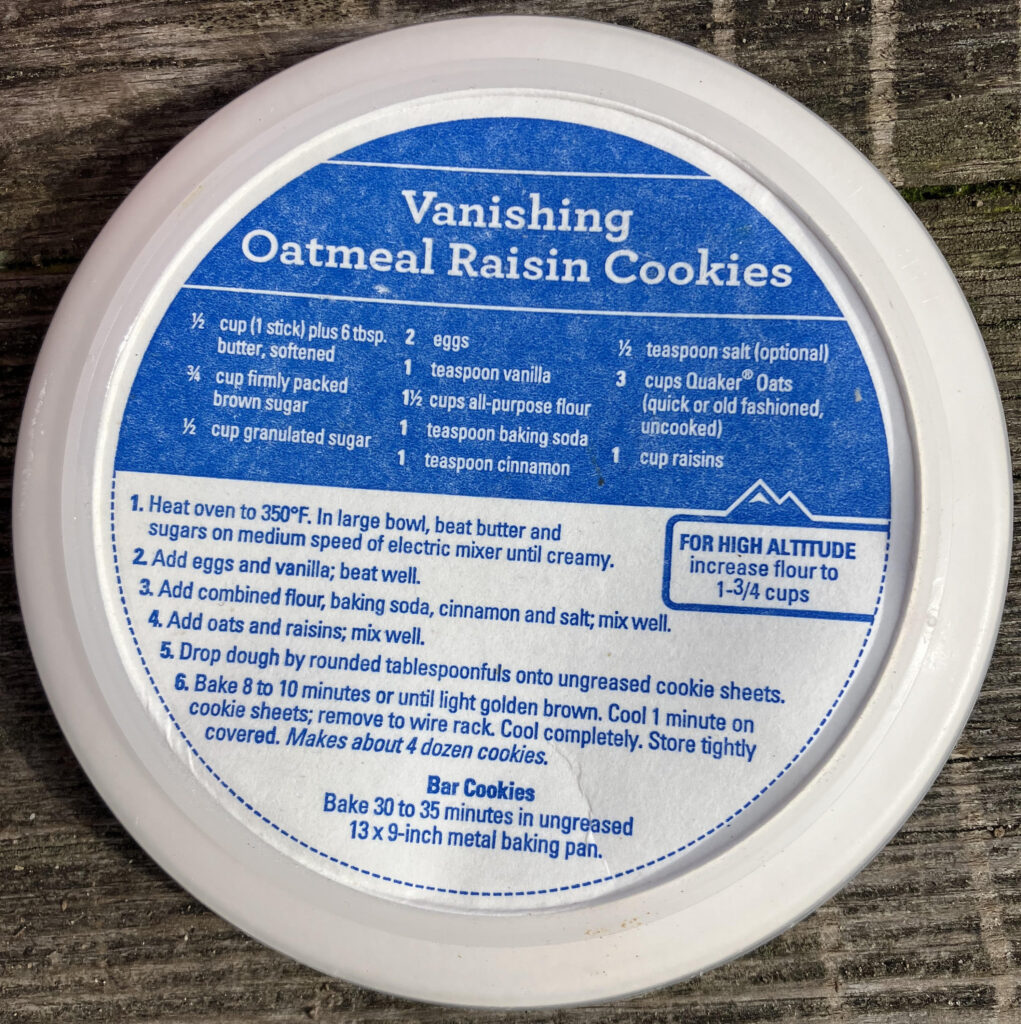 Vanishing Oatmeal Raison Cookie recipe